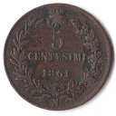 1861 5 Centesimi Zecca Napoli Vittorio Emanuele II MB+